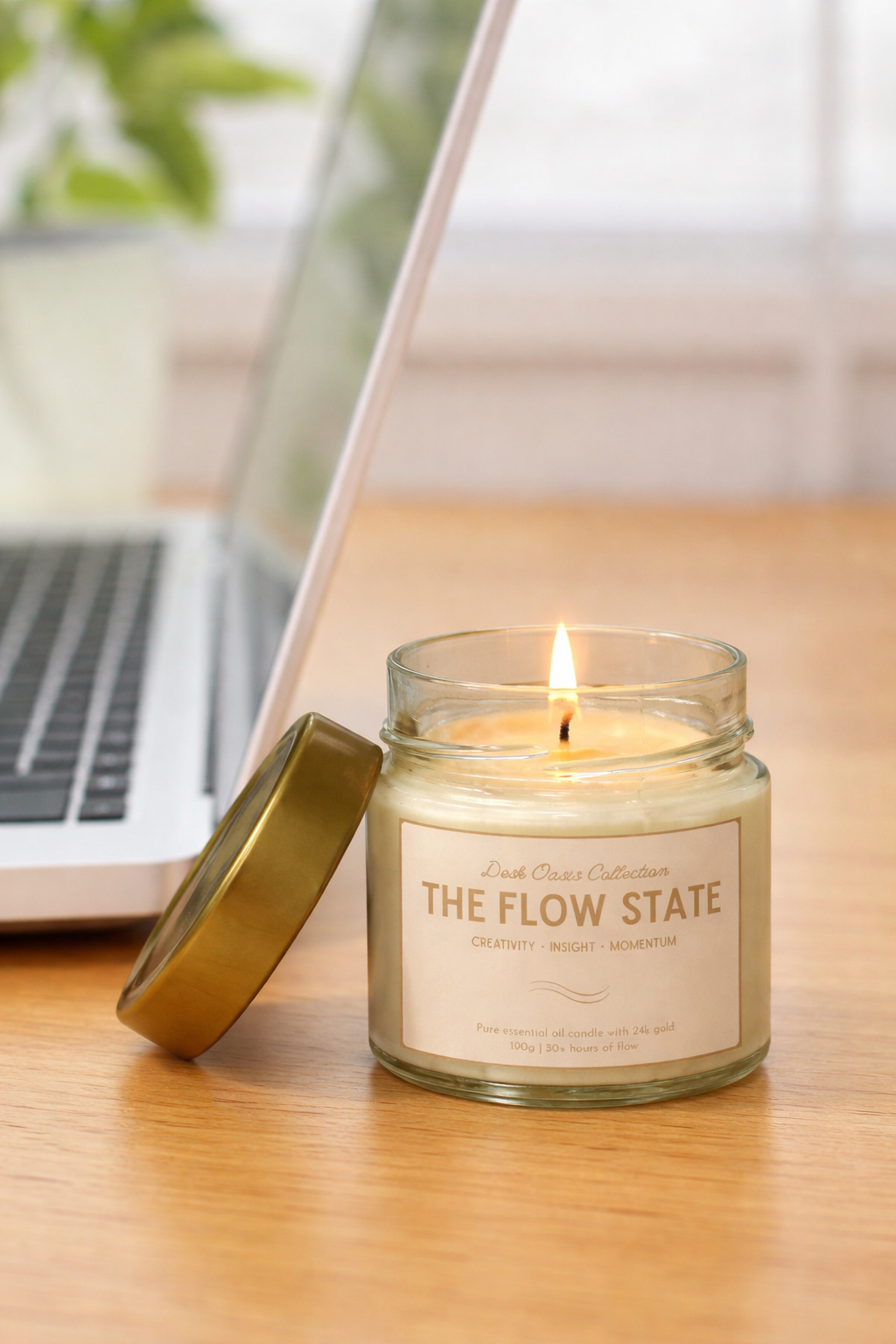 Desk Oasis Candle L | נר פונקציונלי לשולחן עבודה