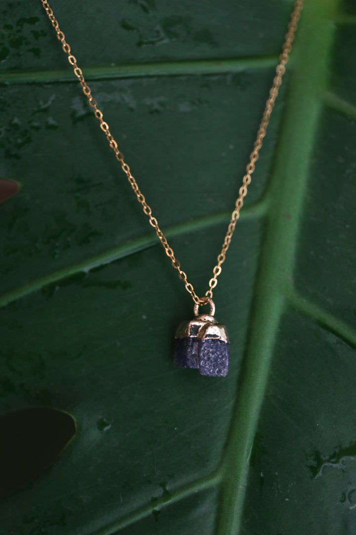 תליון גנסקי ספיר | זהב | Sapphire Genseki Pendant |Gold