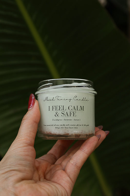 אני מרגישה שלווה ובטוחה | Mood Tuning Candle | I feel Calm & Safe